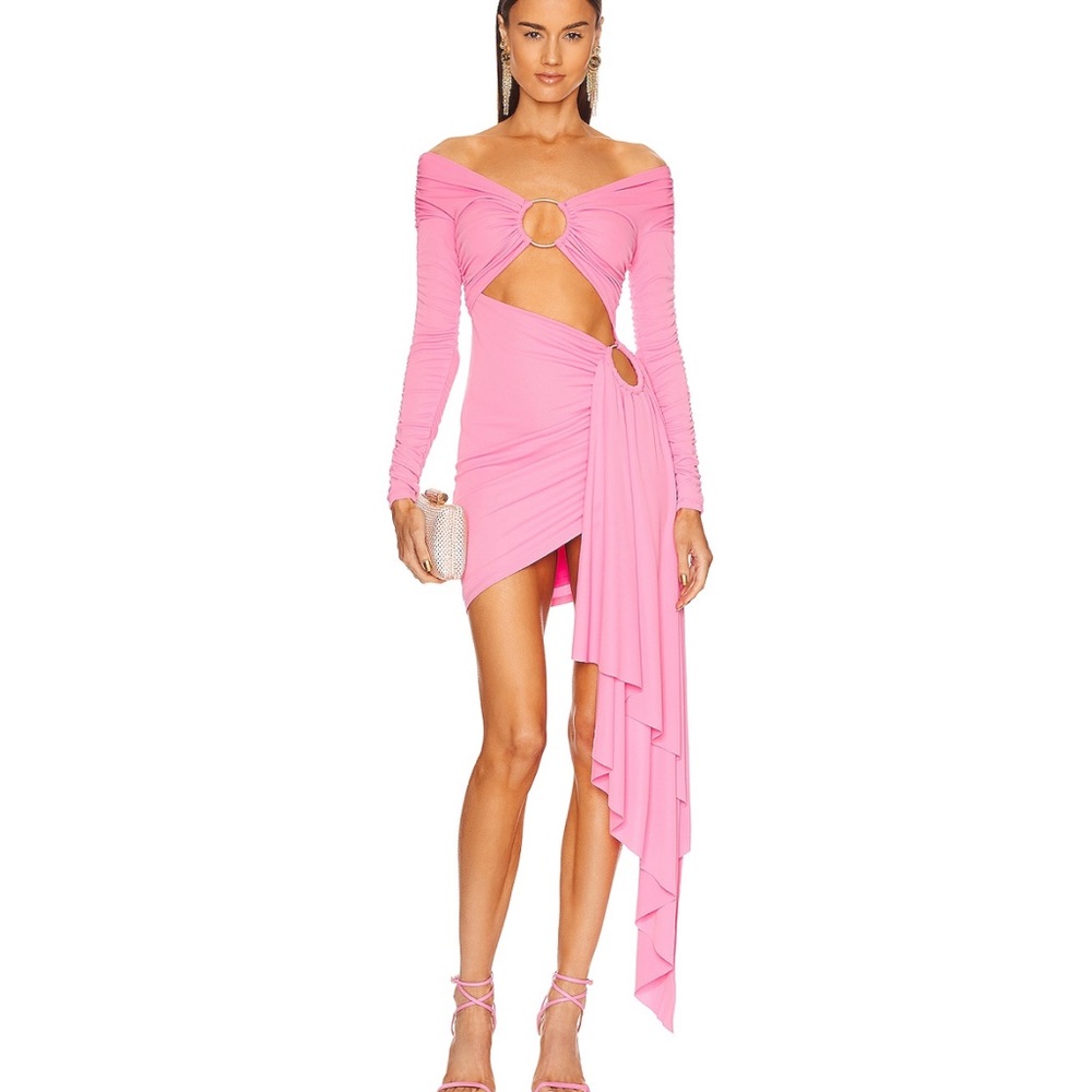 Michael Costello Pink Asymmetrical Dress